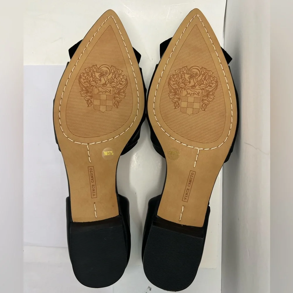 Vince Camuto Moressa Leather Bow Pointed Toe Sandals